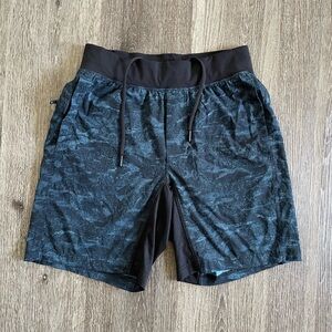 Lululemon Athletica Black and Blue Athletic Shorts